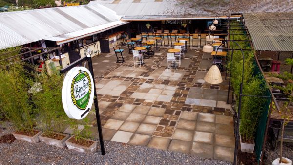 Aerial view of Birdies & Brewz outdoor venue in Karen, Nairobi